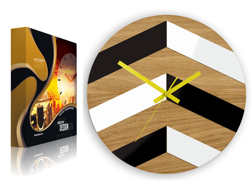 Dřevěné nástěnné hodiny Cikcak