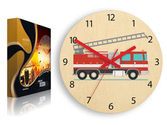 Dětské nástěnné hodiny Hasičské auto