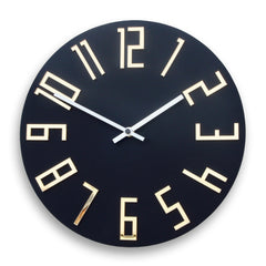 Moderní nástěnné hodiny SLIM Matte Black