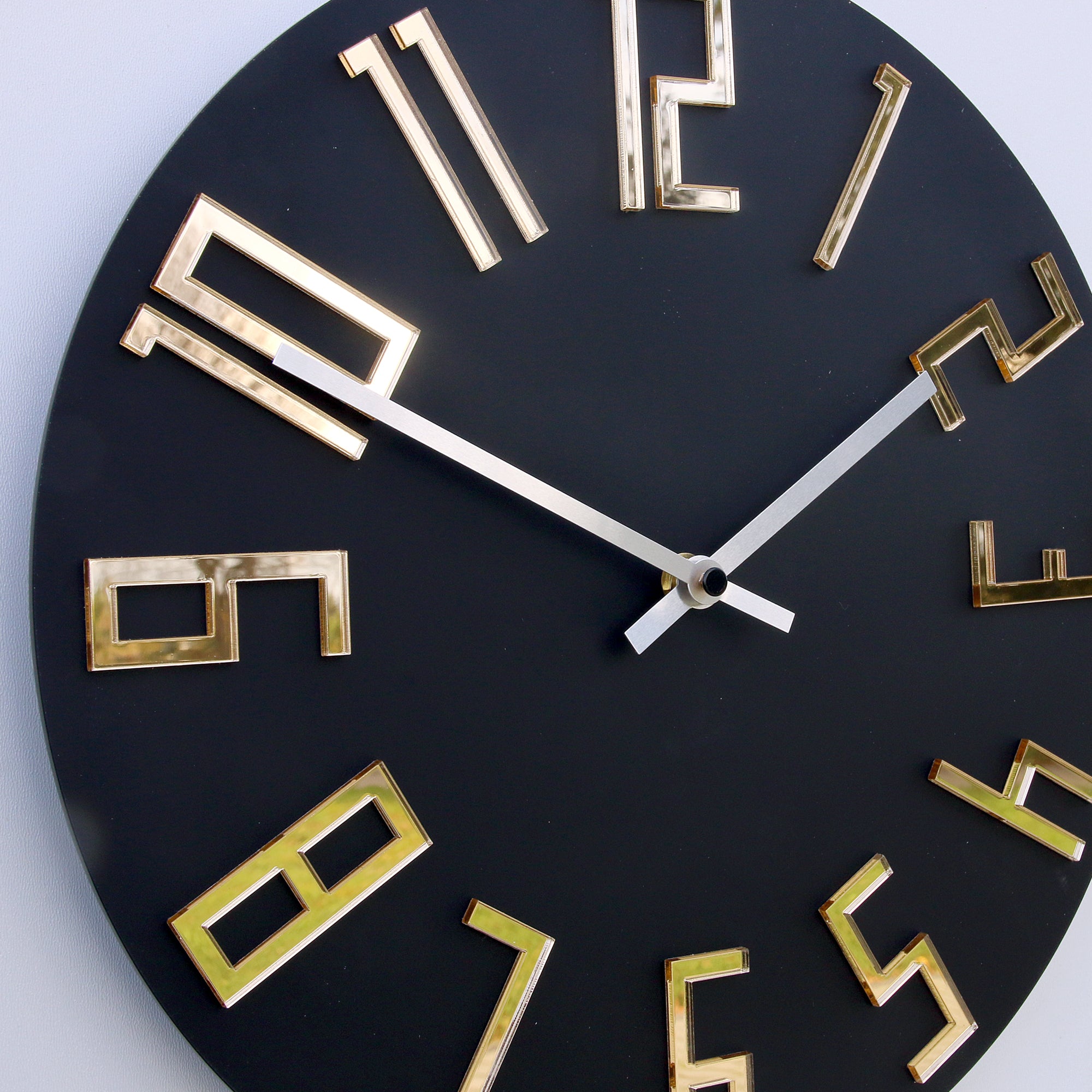 Moderní nástěnné hodiny SLIM Matte Black