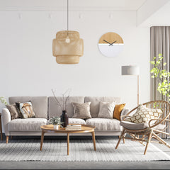 Moderní nástěnné hodiny se zrcadlem