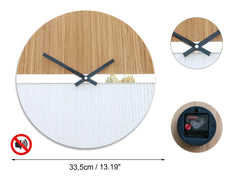 Moderní nástěnné hodiny se zrcadlem