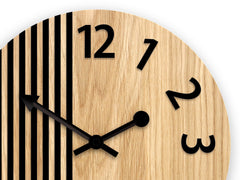 Dřevěné nástěnné hodiny London Black