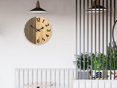 Dřevěné nástěnné hodiny London Black