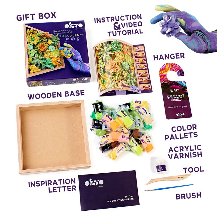 OKTO Sukulentní modelovací sada 21 x 21 cm ENERGIA