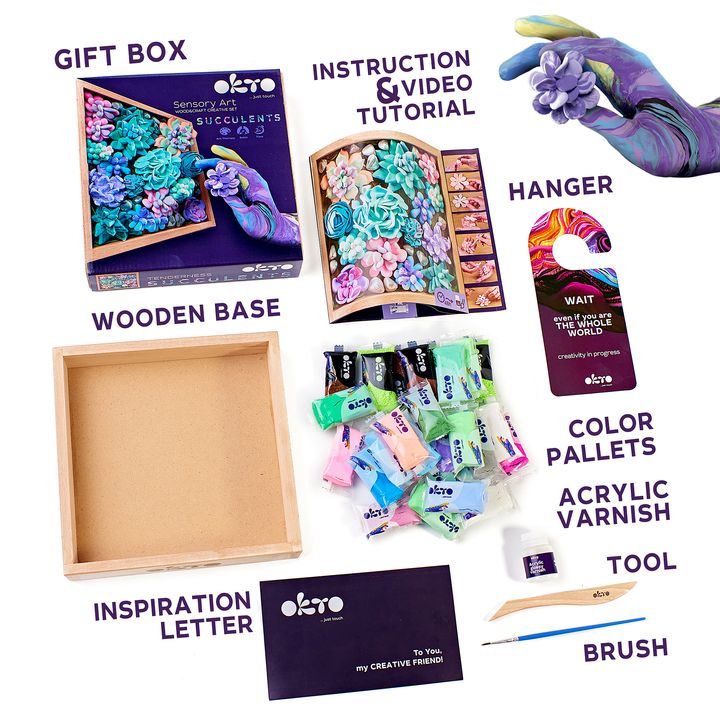 OKTO Sukulentní modelovací sada 21 x 21 cm