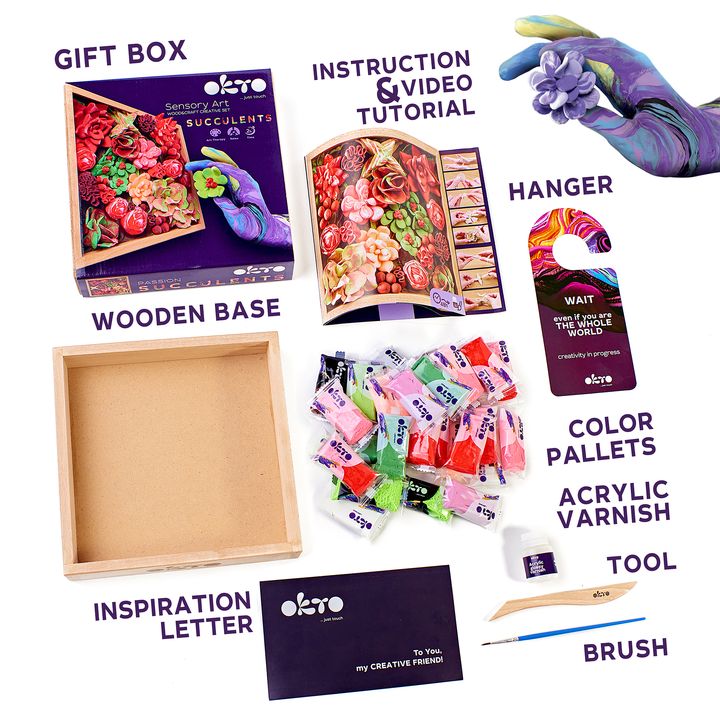 OKTO Sukulentní modelovací sada 21 x 21 cm DESIRE