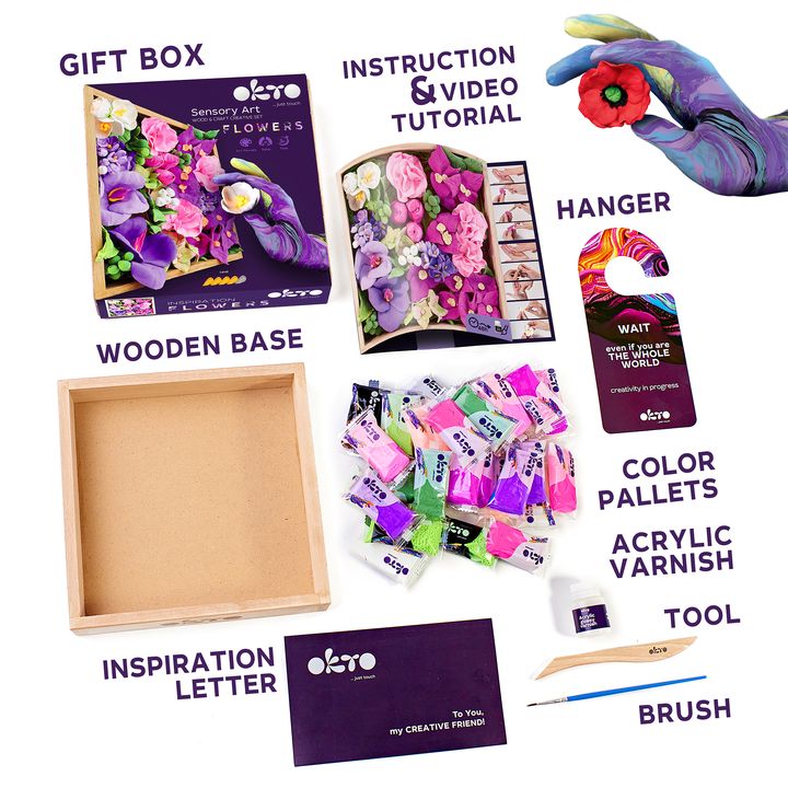 OKTO v dřevěném rámu 21 x 21 cm INSPIRACE