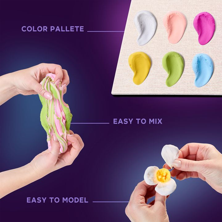 OKTO modelovací sada v dřevěném rámu 21 x 21 cm ROMANTICA