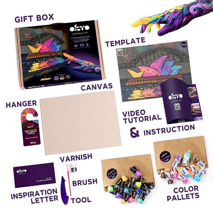 Kreativní 3D sada OKTO "Sydney Opera" 30 x 40 cm