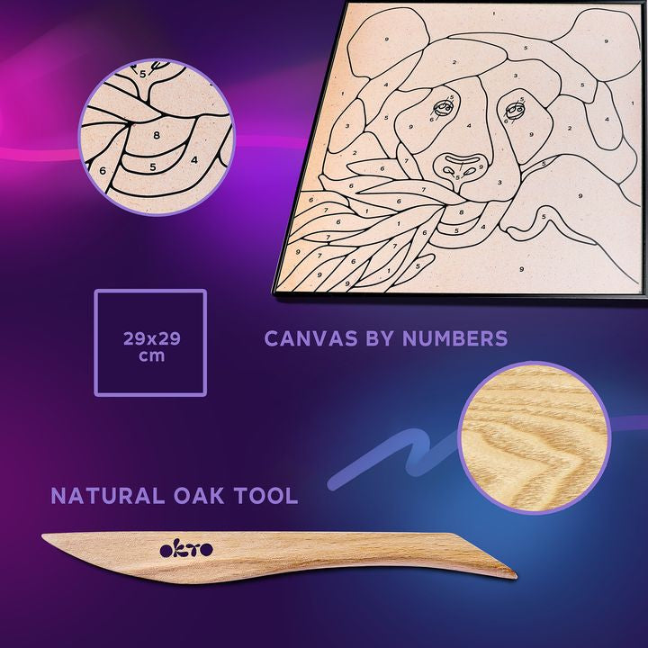 OKTO samotvrdnoucí malba 30 x 30 cm Panda