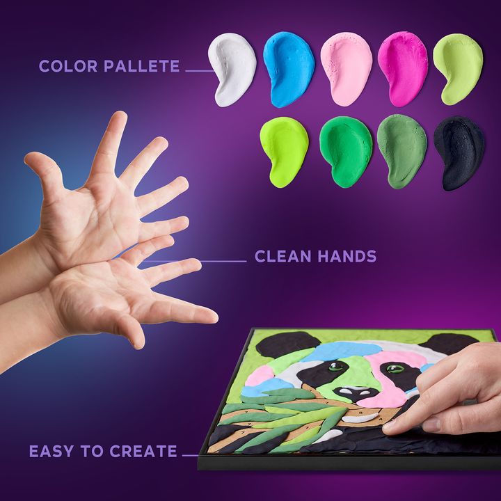 OKTO samotvrdnoucí malba 30 x 30 cm Panda