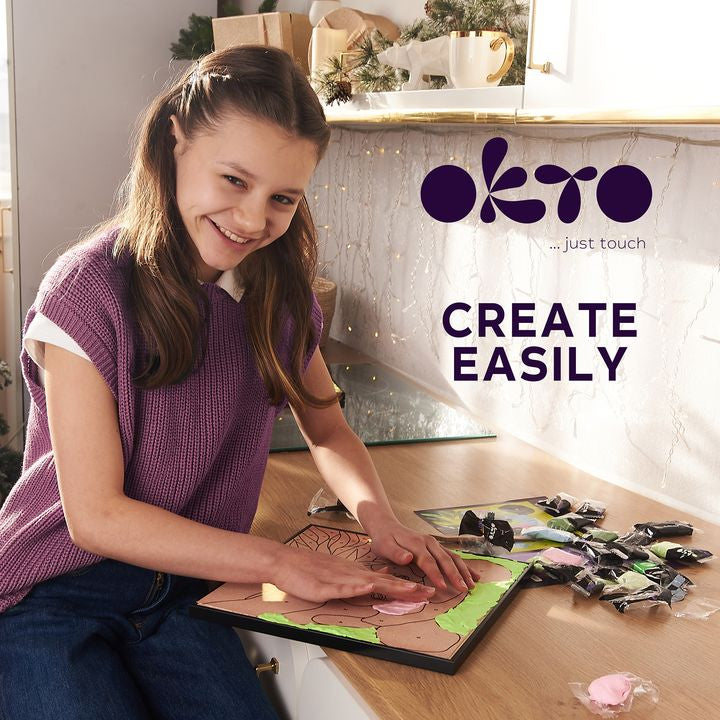 OKTO samotvrdnoucí malba 30 x 30 cm Panda