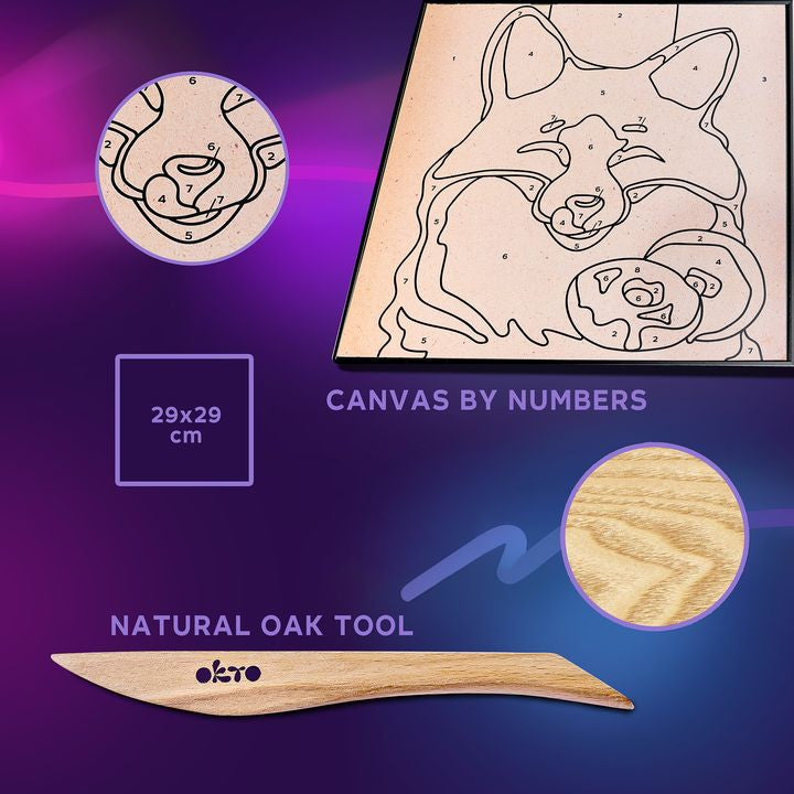 OKTO malba samotvrdnoucí hmotou 30 x 30 cm Liška