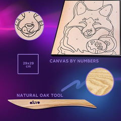 OKTO malba samotvrdnoucí hmotou 30 x 30 cm Liška