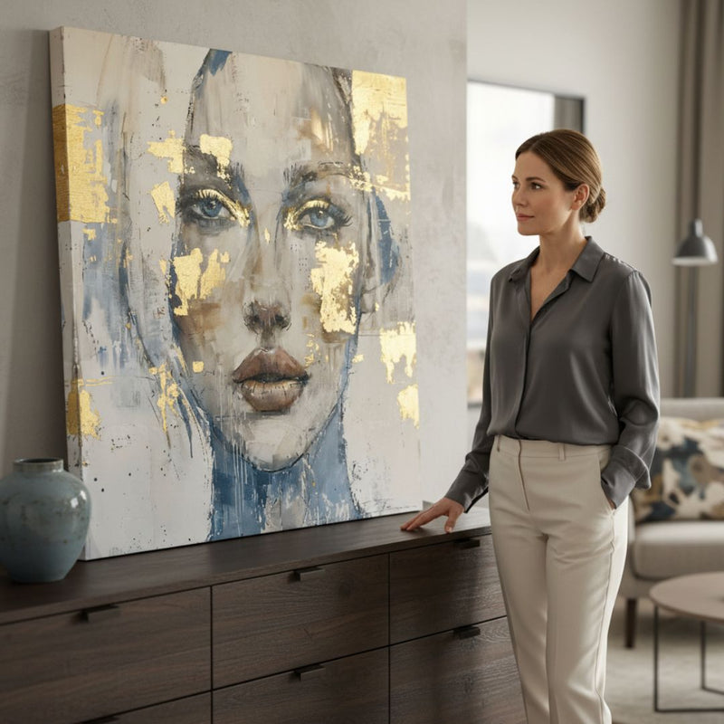 Elegantní obraz ženy na plátně do chodby Papilora