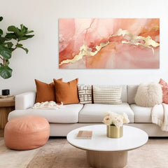 Zlatý dotek na plátně Elegance mramorového úsvitu