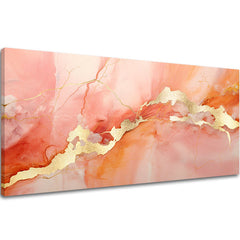 Zlatý dotek na plátně Elegance mramorového úsvitu