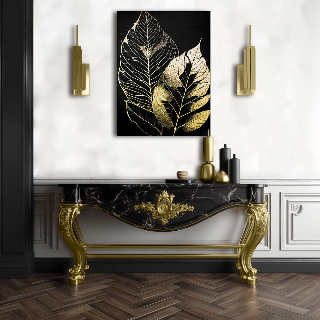 Zlatý dotek na plátně Tančící listy větru