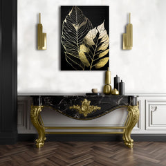 Zlatý dotek na plátně Tančící listy větru