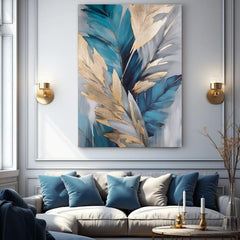 Zlatý dotek na plátně Heavenly Feathers