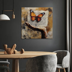 Vintage obrázek Butterfly - Love Story