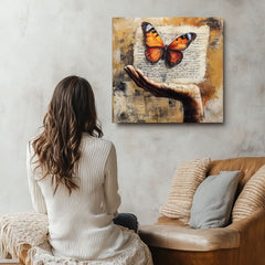 Vintage obrázek Butterfly - Love Story