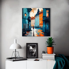 Designová dekorace na plátně Praha v srdci Evropy