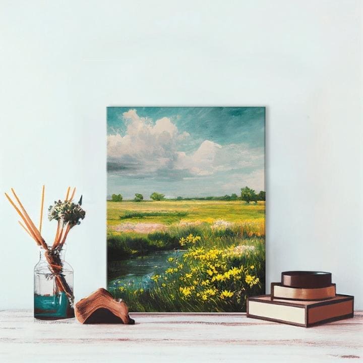 Krajina na plátně Mezi nebem a zemí