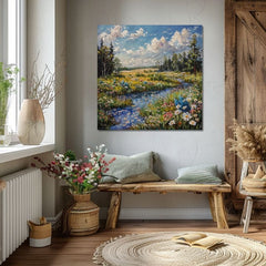 Krajinomalba na plátně Proud v přírodě