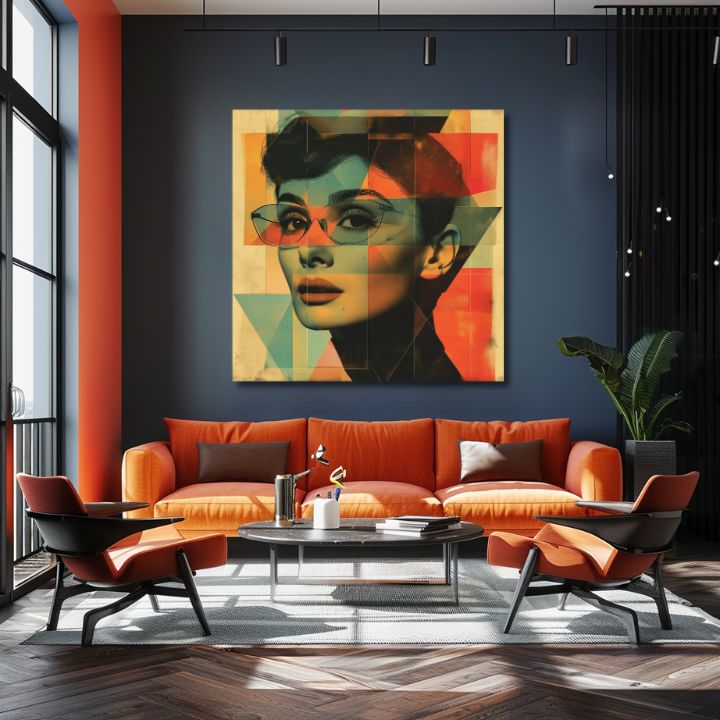 Audrey Hepburn malba na plátně - Nezapomenutelná krása