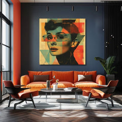 Audrey Hepburn malba na plátně - Nezapomenutelná krása