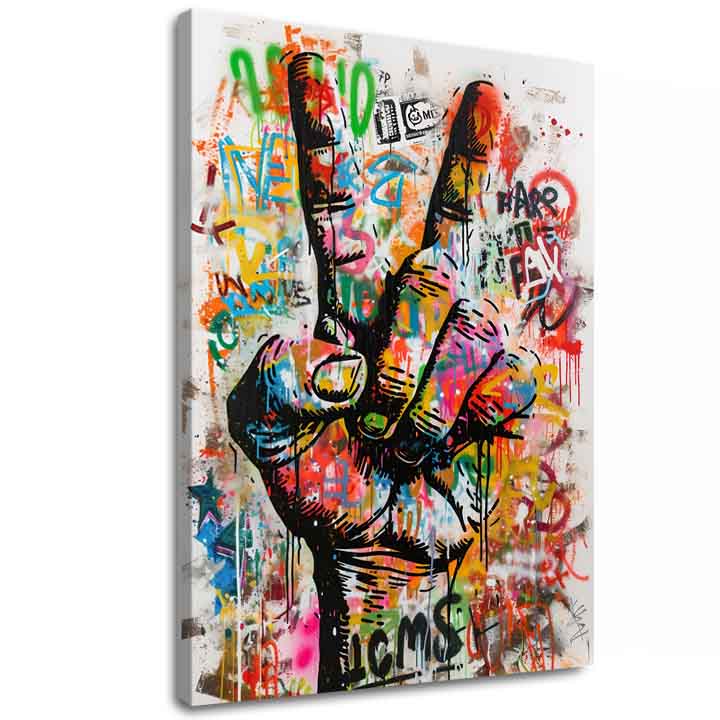Obrázek PEACE HAND | Italské plátno