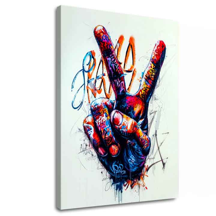 Obrázek PEACE HAND | Italské plátno