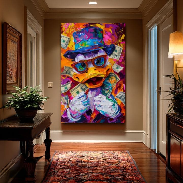 Obrázek MONEY DUCK | italské plátno