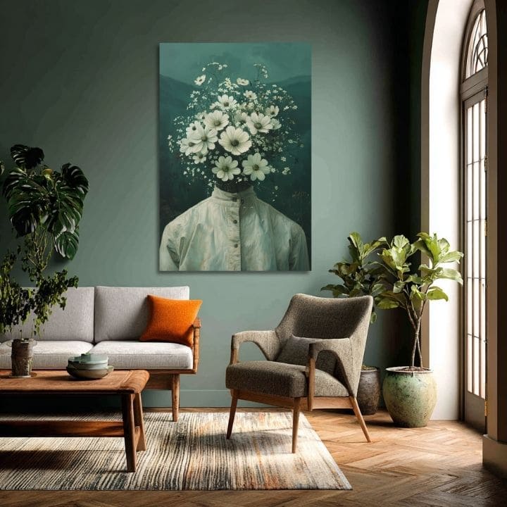 Obrázek FLOWER HEAD | Italské plátno