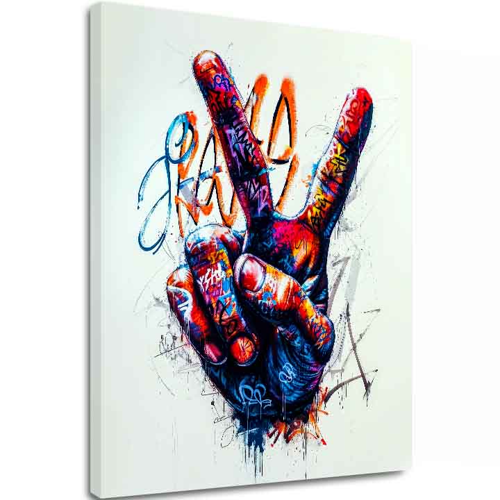 Obrázek PEACE HAND | Italské plátno
