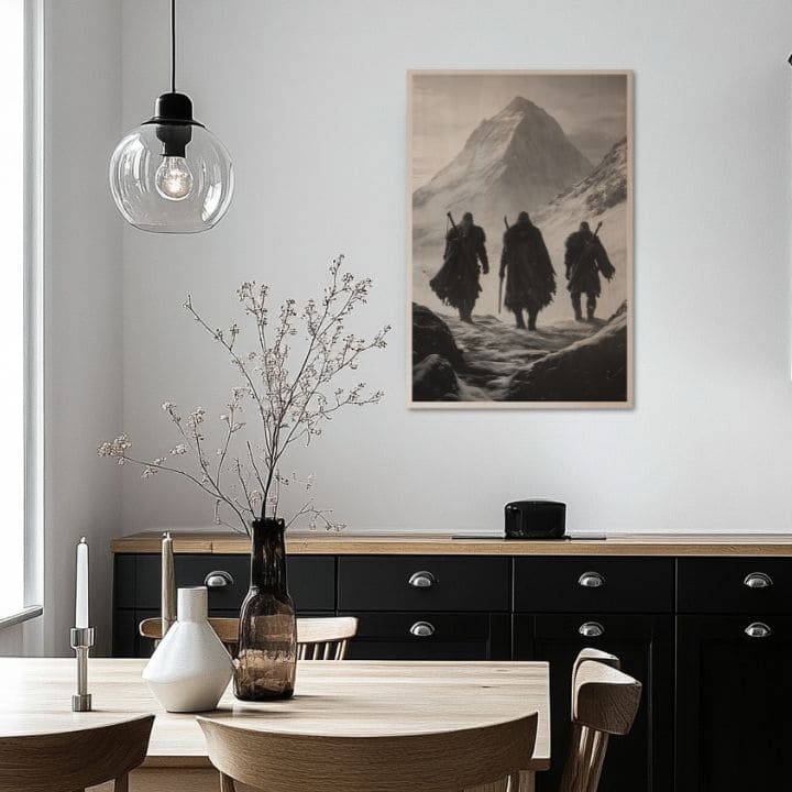 Obraz na dřevě - severští bojovníci