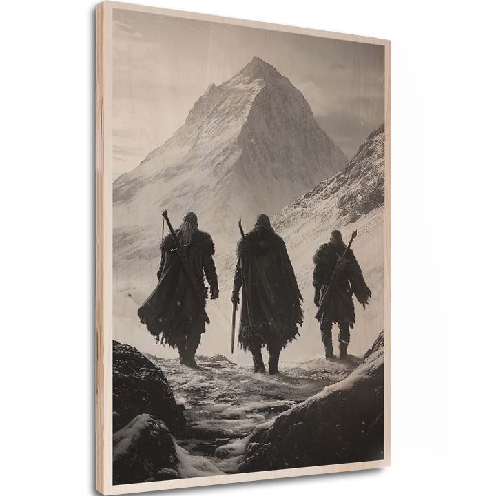Obraz na dřevě - severští bojovníci