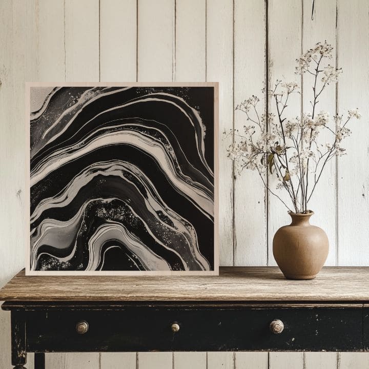 Obraz na dřevě - Runy mořských proudů