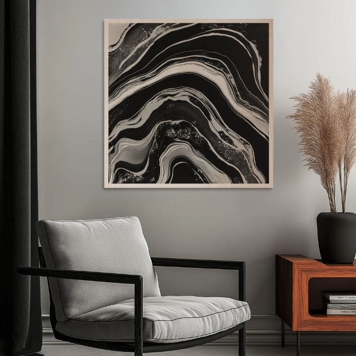 Obraz na dřevě - Runy mořských proudů