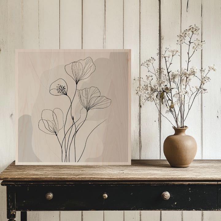 Obraz na dřevě - Flóra fjordů