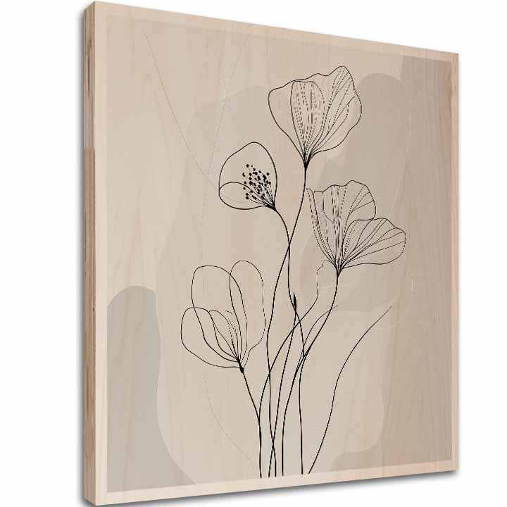 Obraz na dřevě - Flóra fjordů