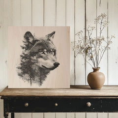 Obraz na dřevo Varg - Duch skandinávské divočiny