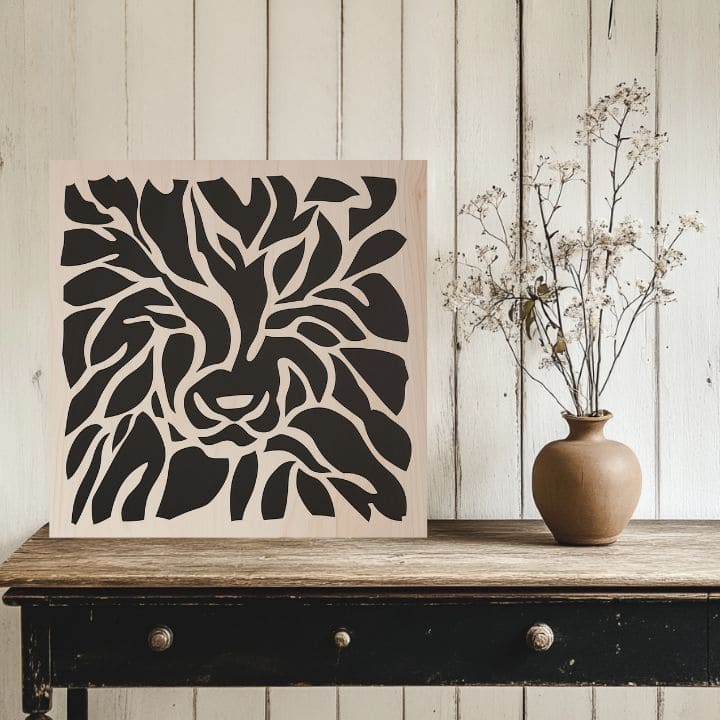 Dřevomalba Aslan - Král severních lesů