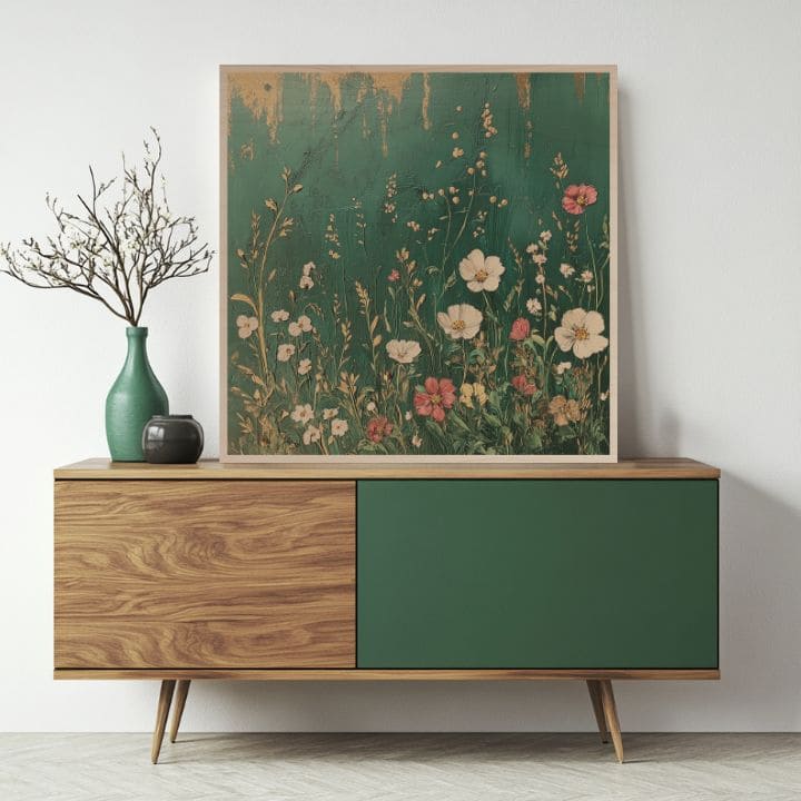 Obraz na dřevě - Luční květiny severu