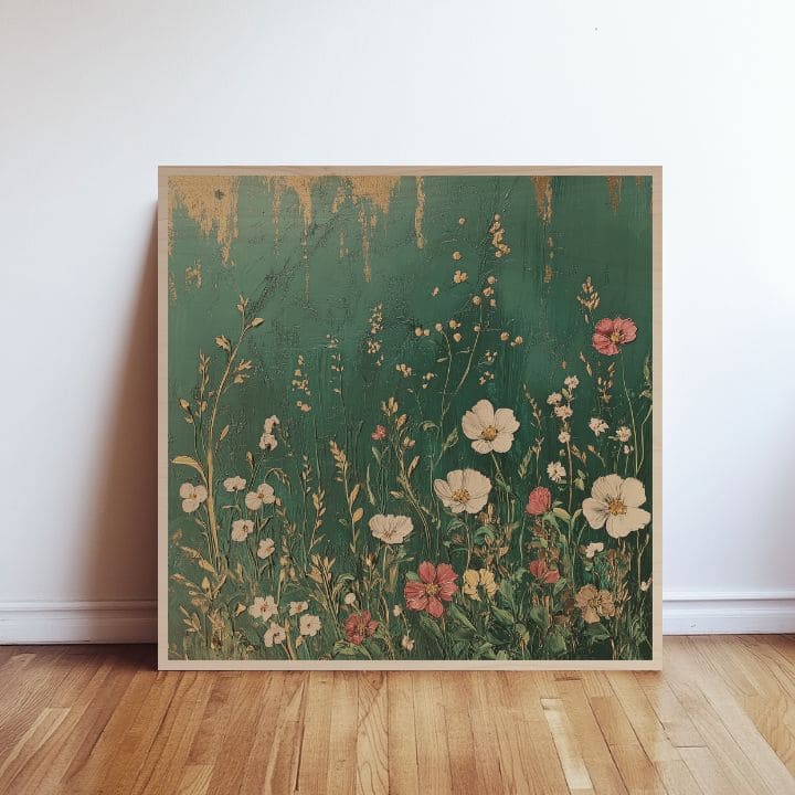 Obraz na dřevě - Luční květiny severu