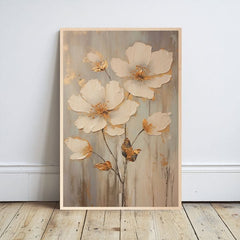 Malba na dřevo - skandinávské luční květiny