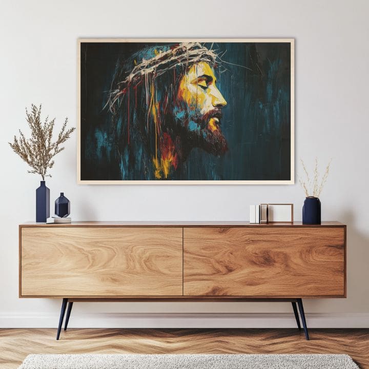 Obraz na stromě - Kristovo světlo ve tmě