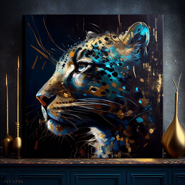 Dekorativní malba na plátně - PREMIUM ART - Spotted Hunter's Elegance